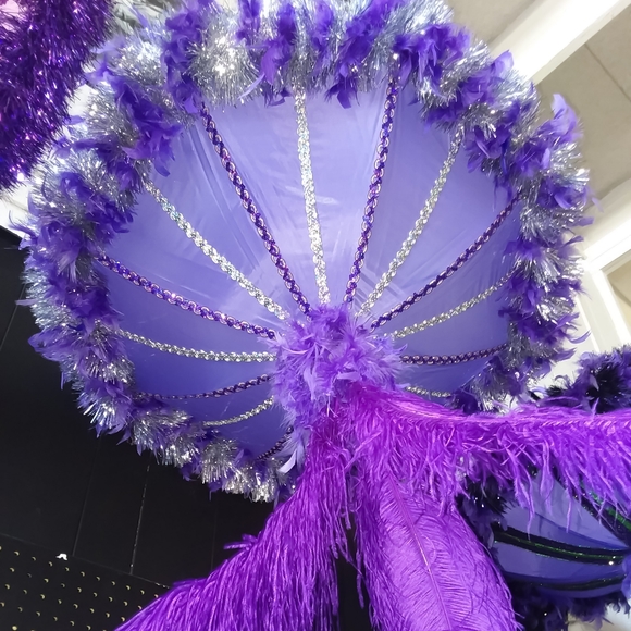 Mardi Gras Accessories - Handmade Mardi Gras Second Line Umbrella Parasol